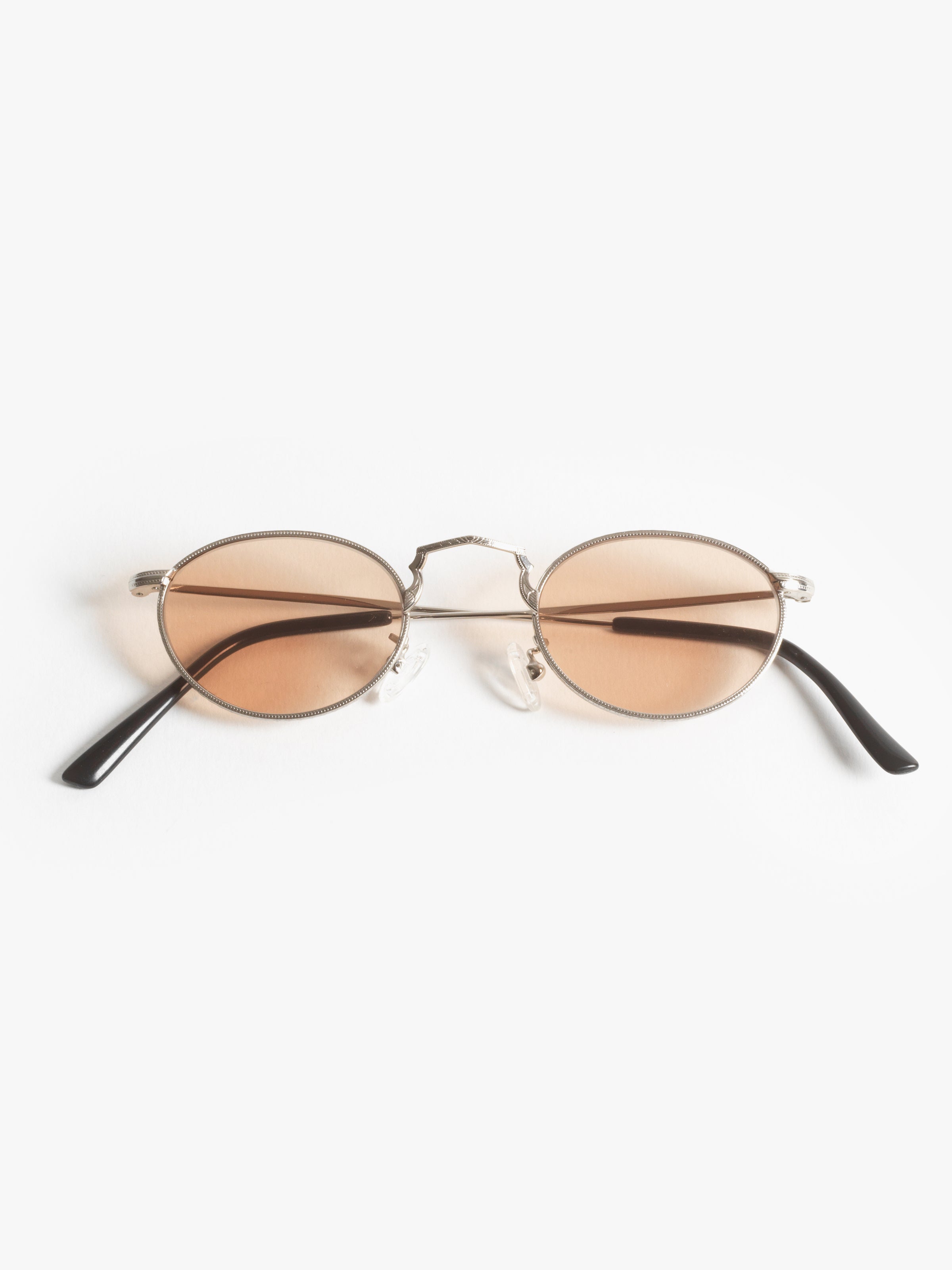 Gouverneur Audigier The Soft Round Silver Brushed with Powder Pink Lenses sunglasses, front view