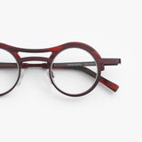 Theo / Cocoa Mocha / 004 Bluesy Red + Red Lined