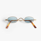 Gouverneur Audigier The Small Precious Yellow Gold with Sky Blue Lenses sunglasses, front view