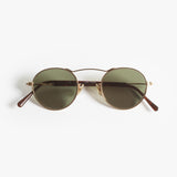 Gouverneur Audigier The Writer 41 Champagne with Vintage Green Lenses sunglasses, front view