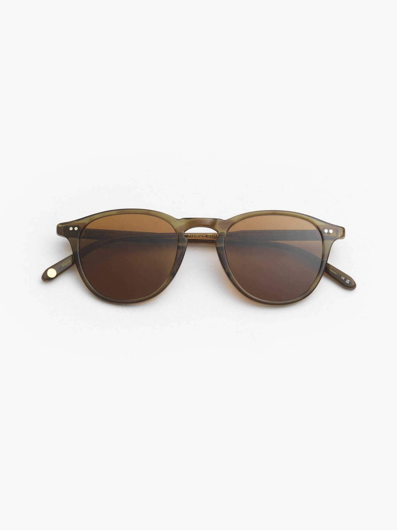 Garrett Leight / Hampton / Olive Tortoise With Pure Coffee – I
