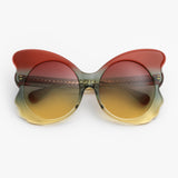 Matthew Williamson x Linda Farrow / Butterfly Sunglasses  / Purple Green Orange