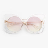 Matthew Williamson x Linda Farrow / Butterfly Sunglasses  / Clear Pink