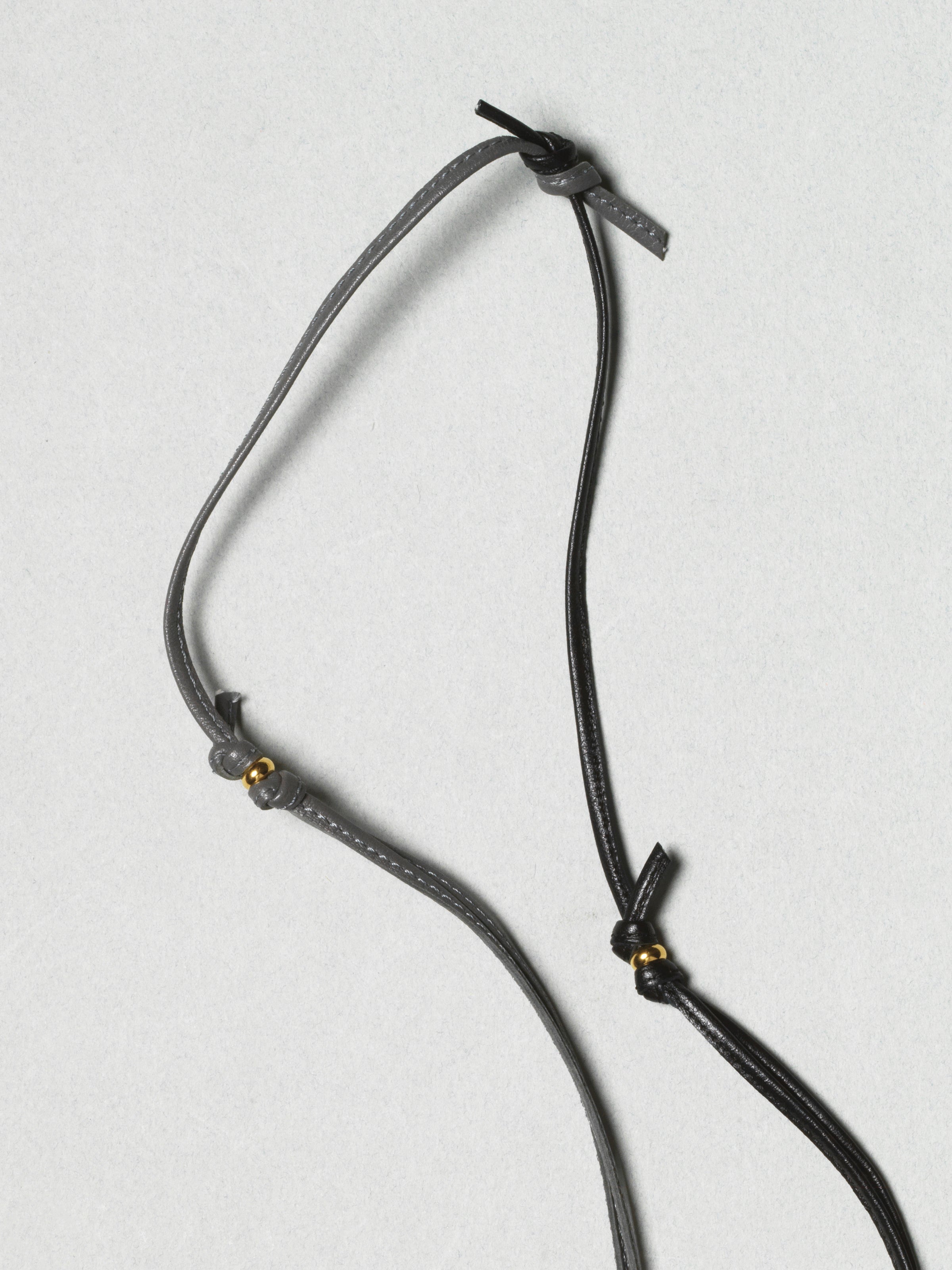 Diffuser Tokyo / Two Tone Stitch Leather Glass Holder / Black & Grey by Tokyo Diffuser, Accessories - - Independent curated luxury eyewear available at I Visionari