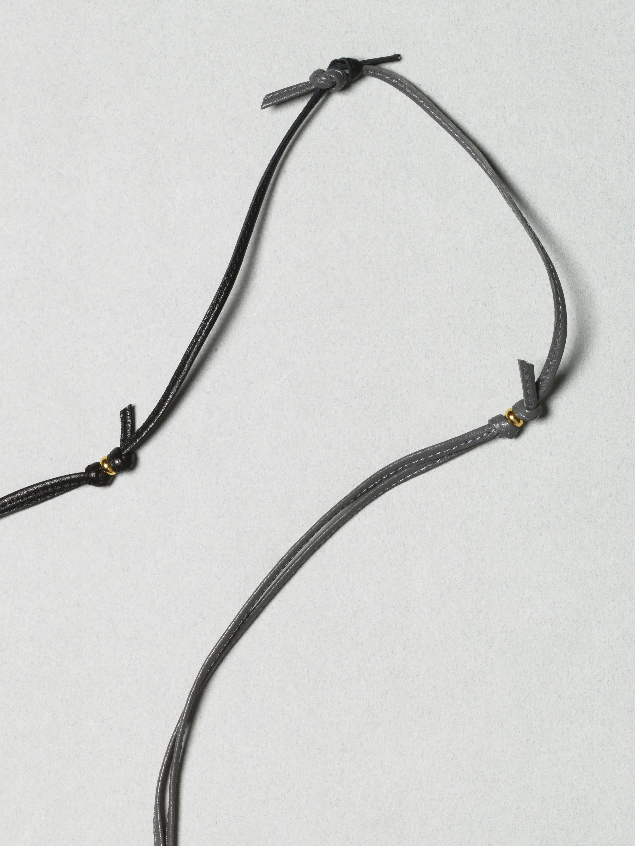 Diffuser Tokyo / Two Tone Stitch Leather Glass Holder / Black & Grey by Tokyo Diffuser, Accessories - - Independent curated luxury eyewear available at I Visionari