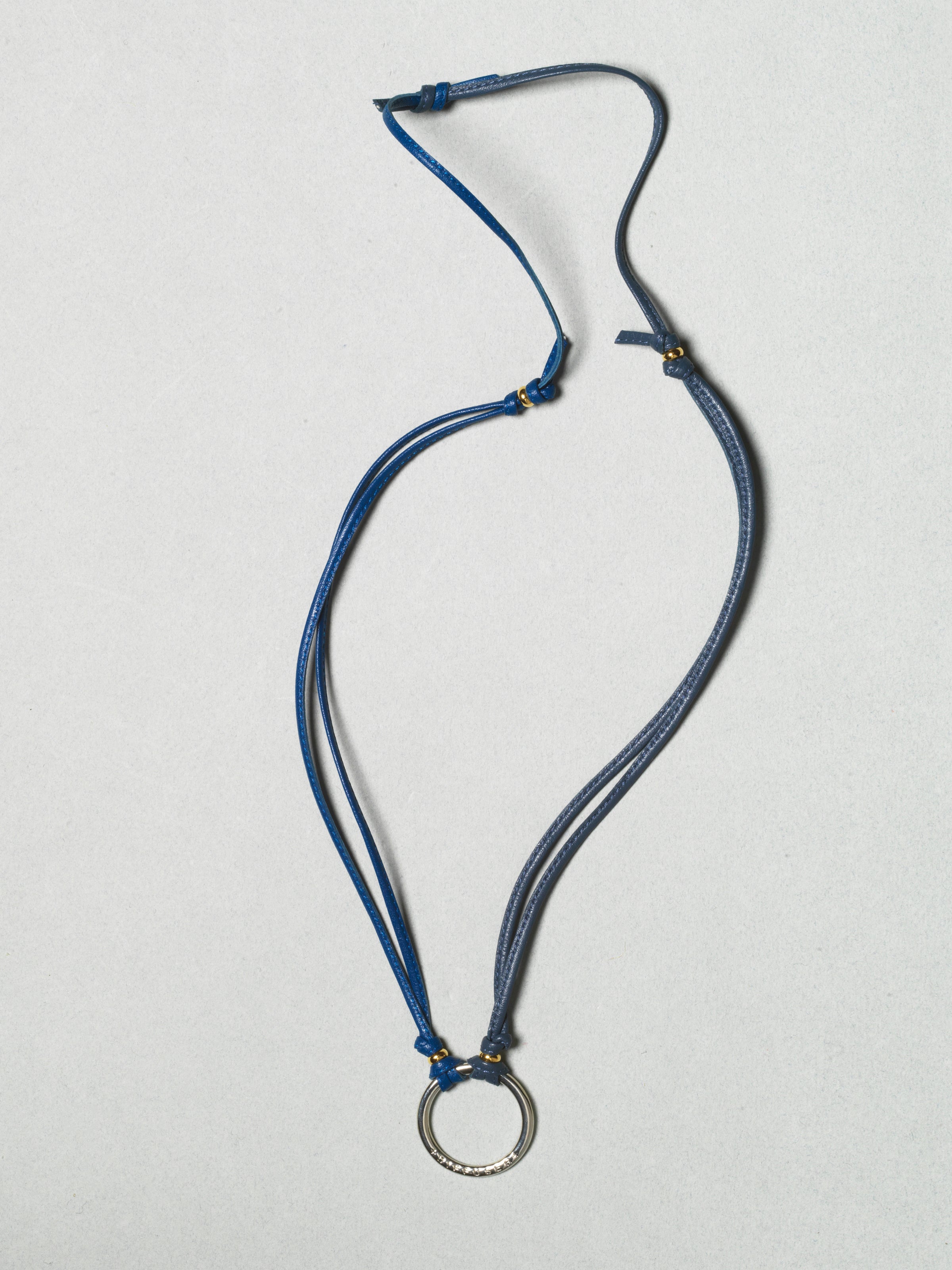 Diffuser Tokyo / Two Tone Stitch Leather Glass Holder / Blue & Dark Blue by Tokyo Diffuser, Accessories - - Independent curated luxury eyewear available at I Visionari