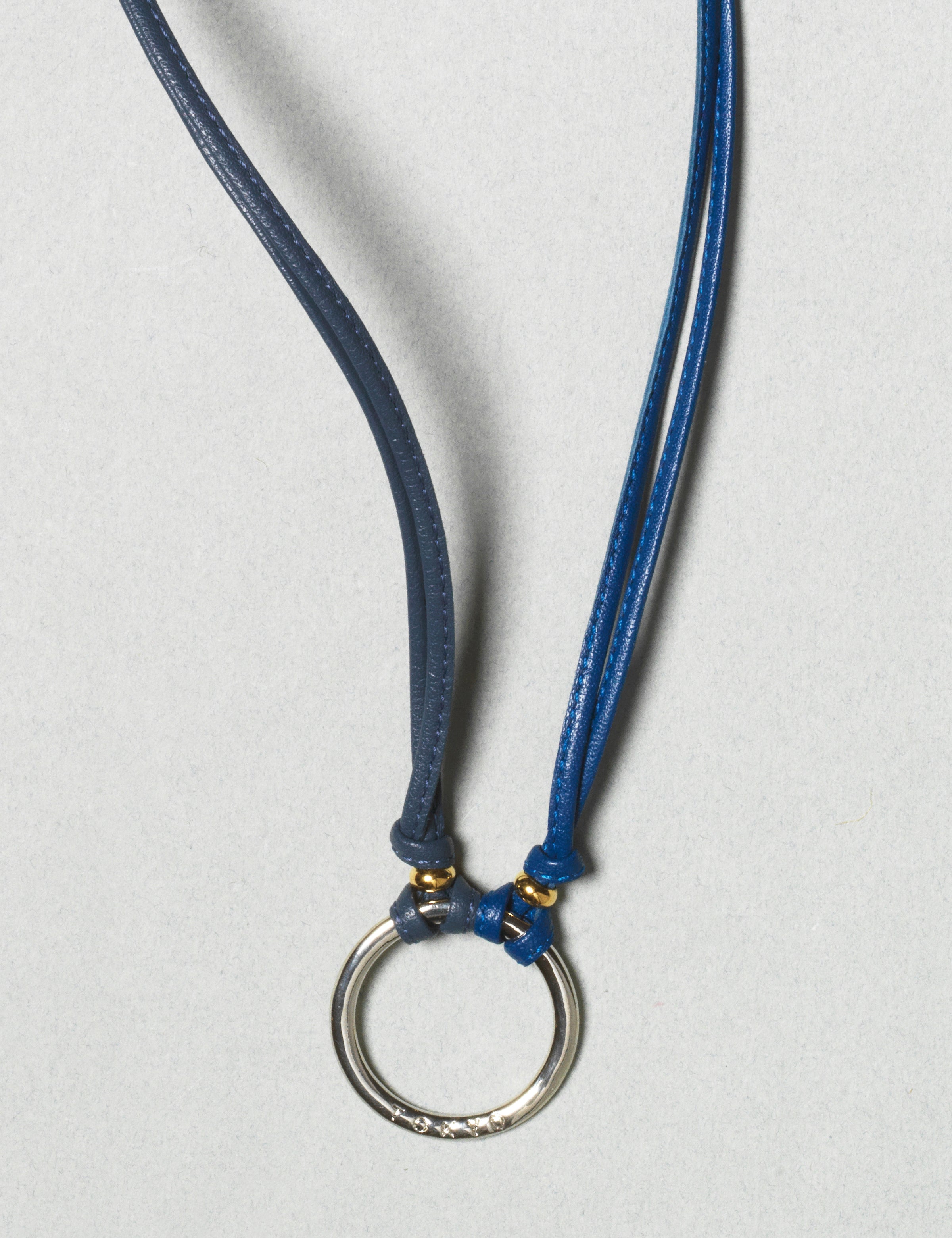 Diffuser Tokyo / Two Tone Stitch Leather Glass Holder / Blue & Dark Blue by Tokyo Diffuser, Accessories - - Independent curated luxury eyewear available at I Visionari