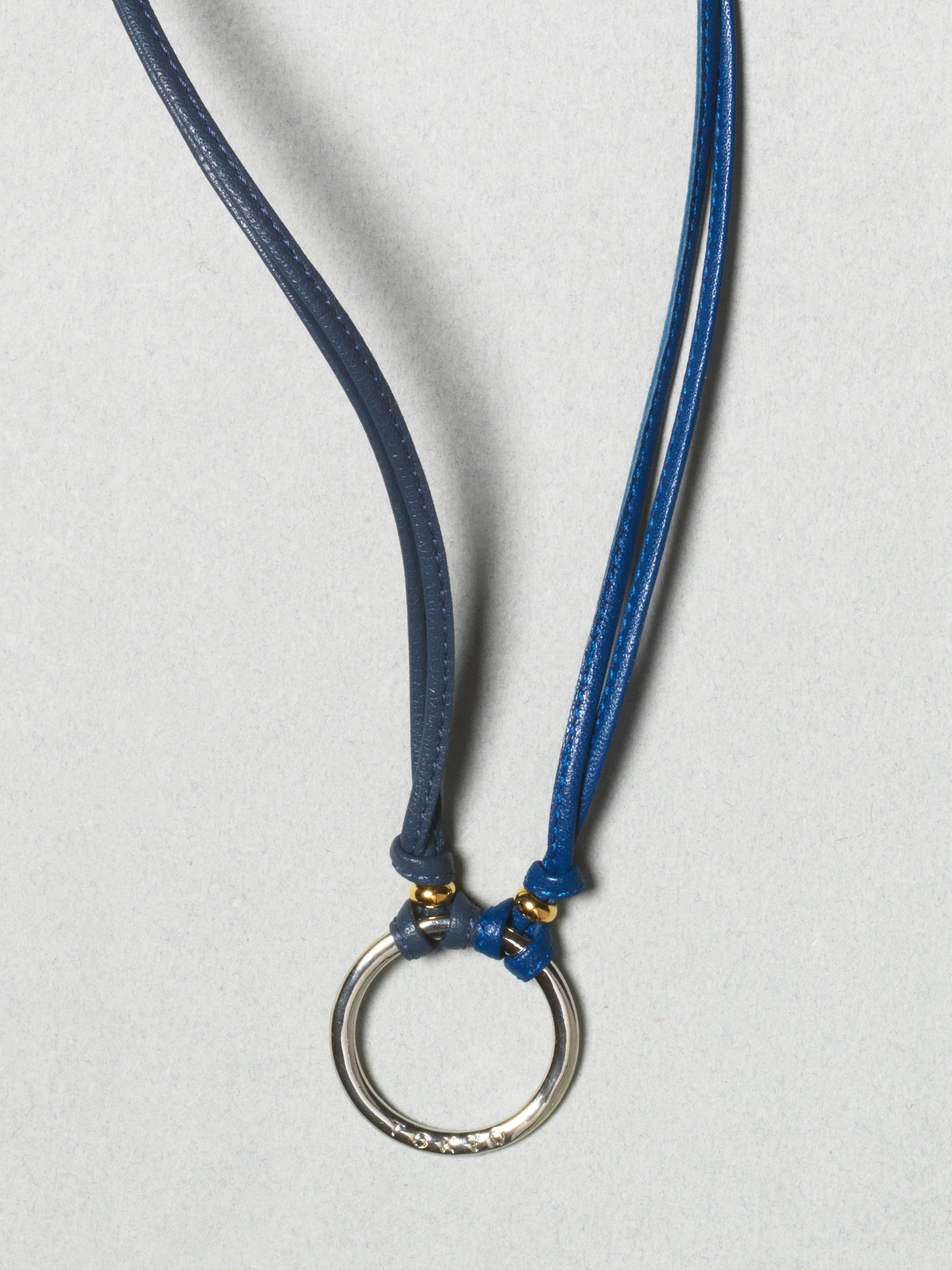 Diffuser Tokyo / Two Tone Stitch Leather Glass Holder / Blue & Dark Blue by Tokyo Diffuser, Accessories - - Independent curated luxury eyewear available at I Visionari