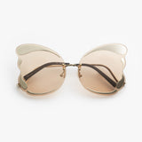 Matthew Williamson x Linda Farrow / Butterfly Rimless Sunglasses / Shiny Light  Gold