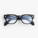 Cutler and Gross / 1421 / Grey Horn on Blue by Cutler and Gross, Eyeglasses - - Independent curated luxury eyewear available at I Visionari