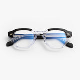 Cutler and Gross / 1420 / Black On Crystal by Cutler and Gross, Eyeglasses - - Independent curated luxury eyewear available at I Visionari
