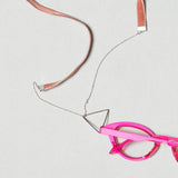 Caroline Abram / Chain X-Quise / Powder Pink with Silver Triangle