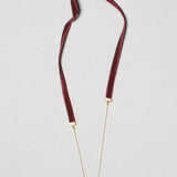 Caroline Abram / Chain X-Quise / Burgundy with Gold Triangle