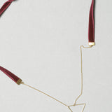 Caroline Abram / Chain X-Quise / Burgundy with Gold Triangle