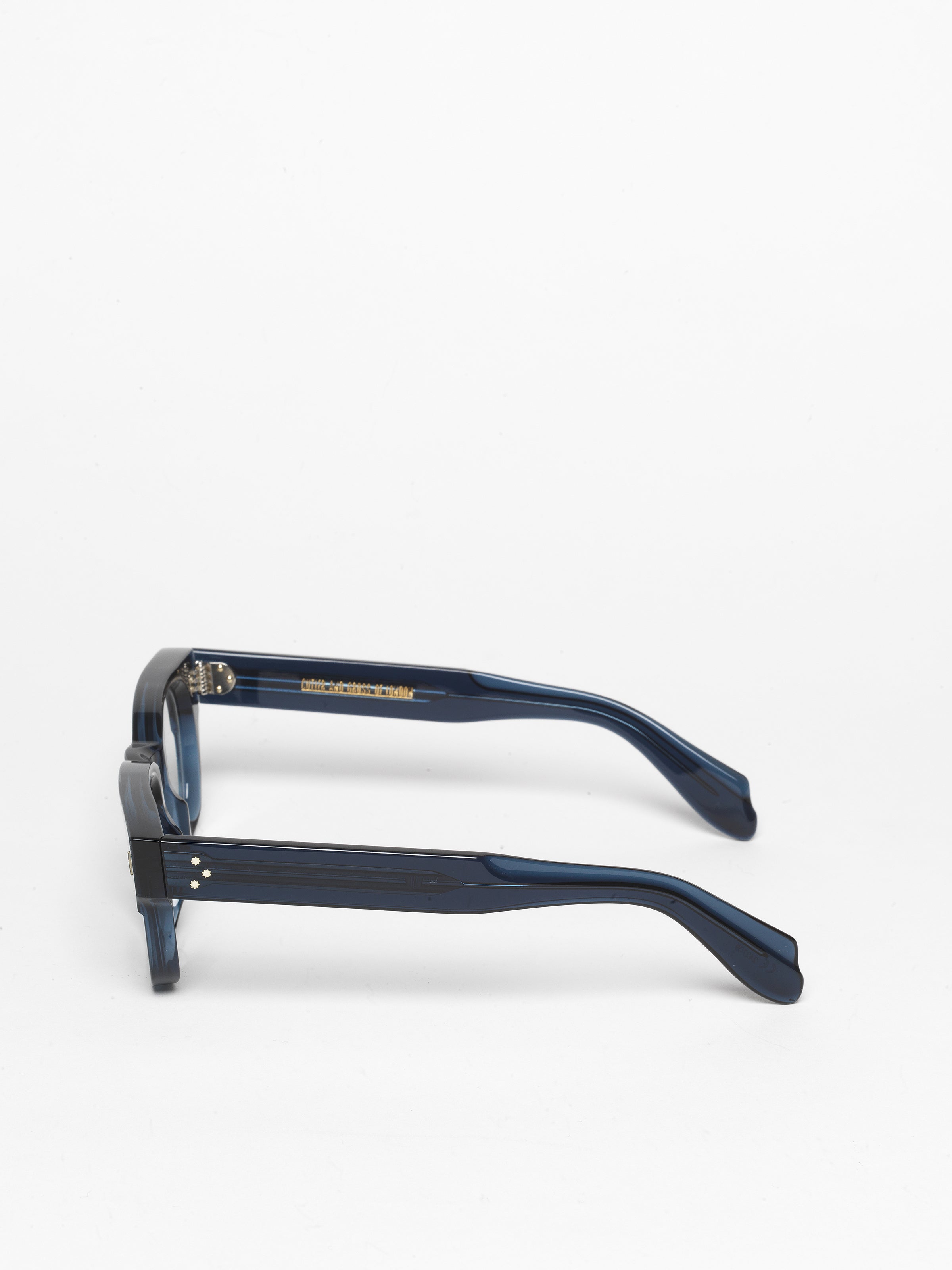 Cutler and Gross / 1421 / Grey Horn on Blue by Cutler and Gross, Eyeglasses - - Independent curated luxury eyewear available at I Visionari