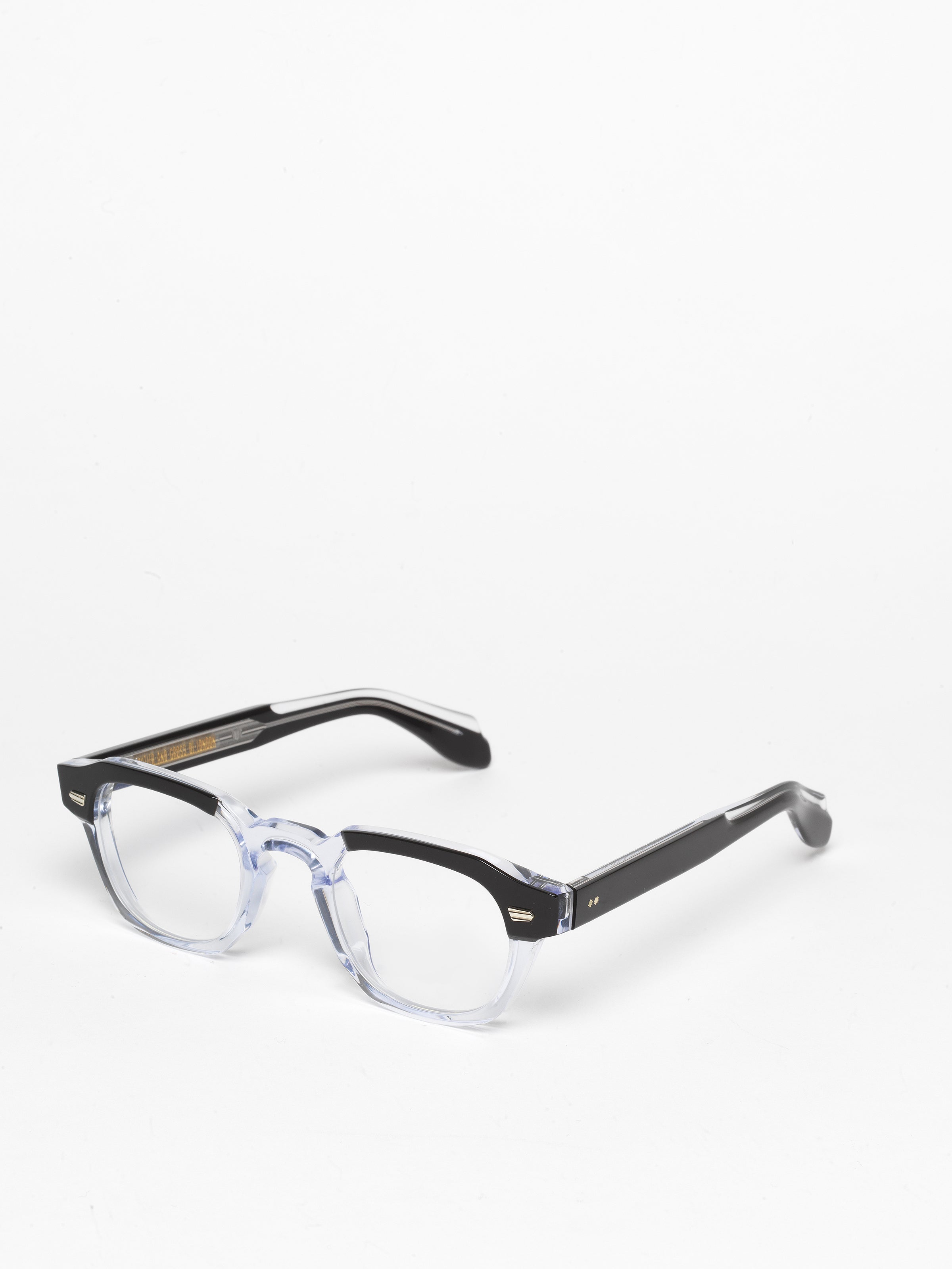Cutler and Gross / 1420 / Black On Crystal by Cutler and Gross, Eyeglasses - - Independent curated luxury eyewear available at I Visionari