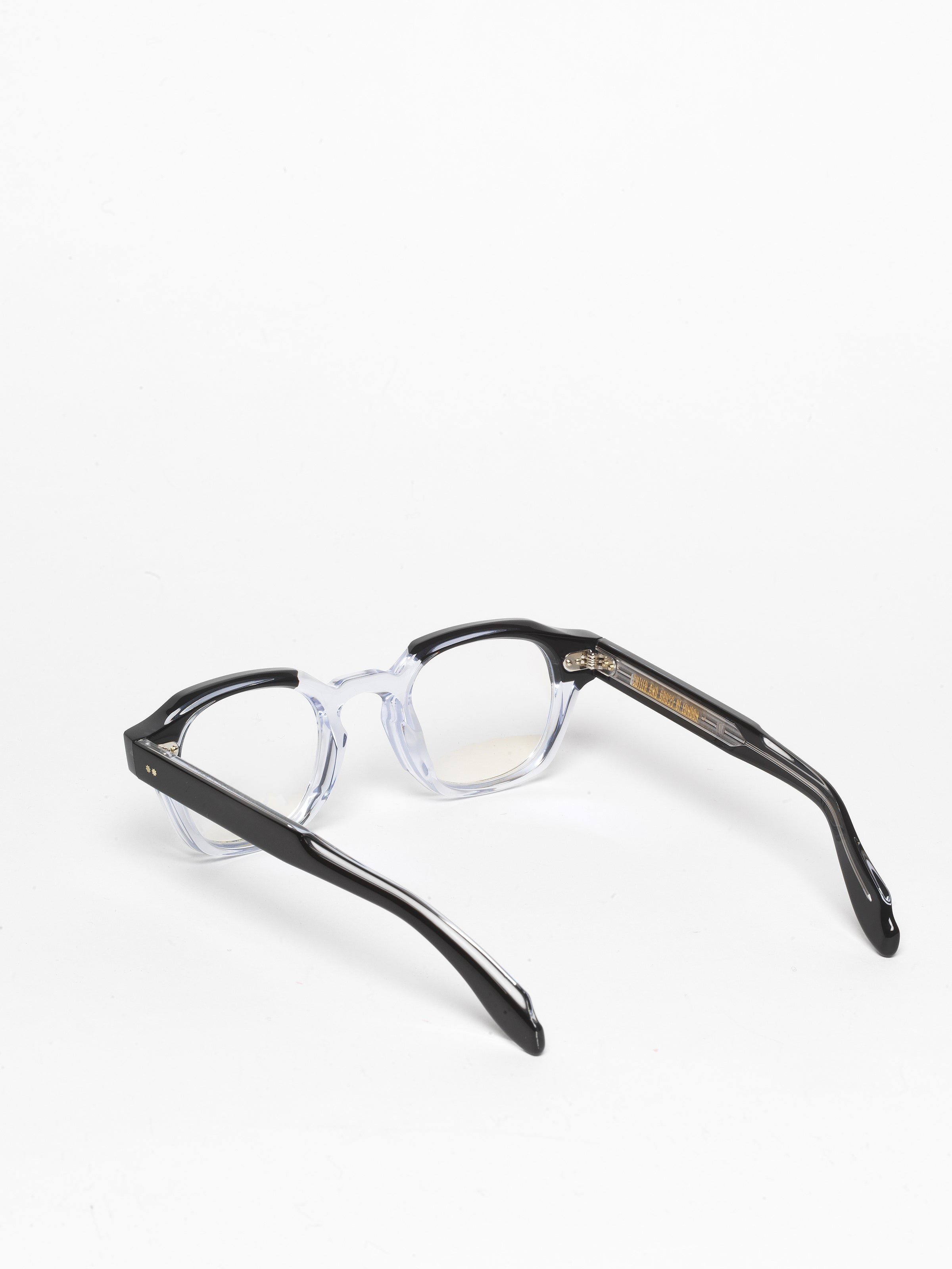 Cutler and Gross / 1420 / Black On Crystal by Cutler and Gross, Eyeglasses - - Independent curated luxury eyewear available at I Visionari