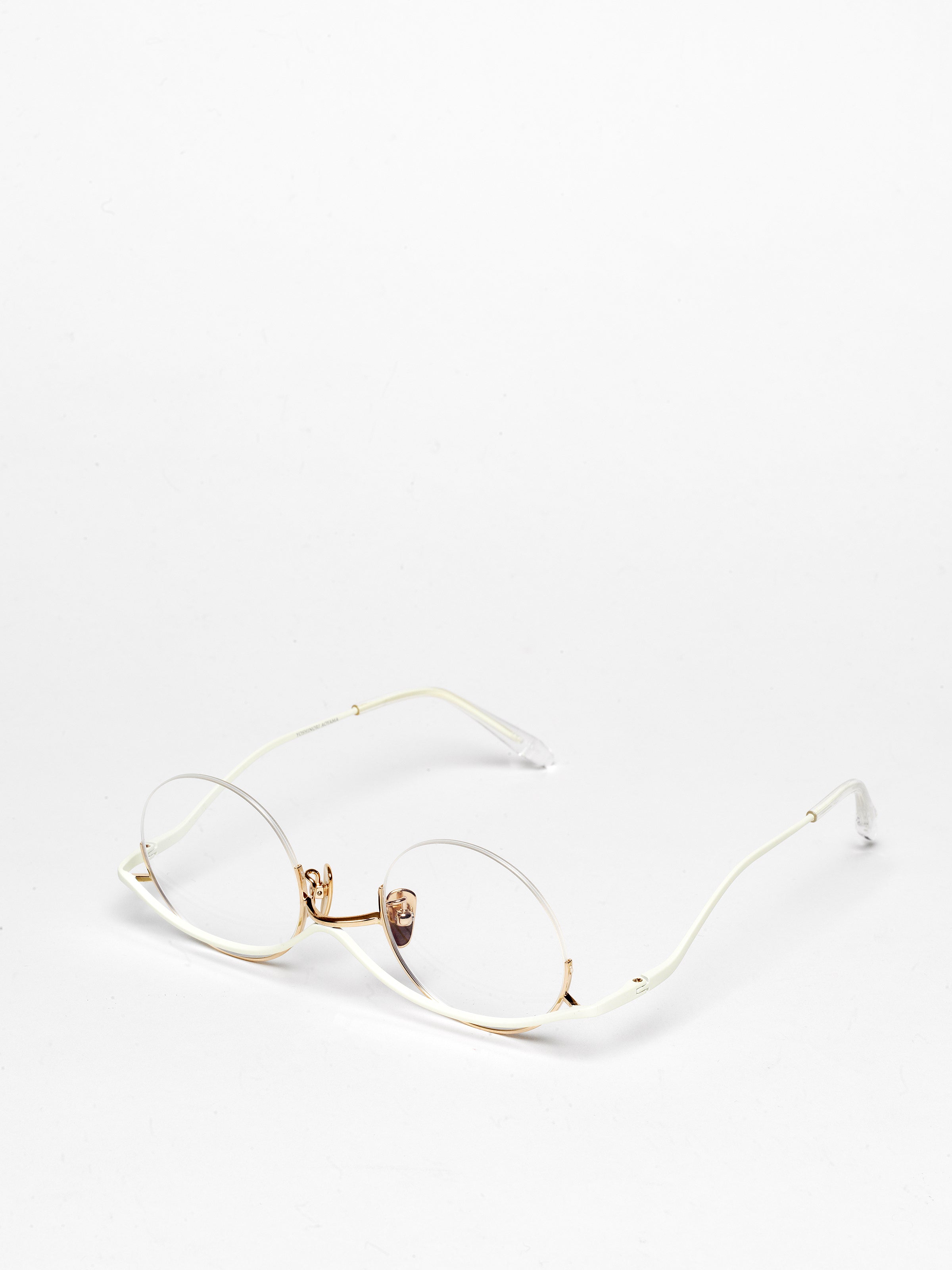 Yoshinori Aoyama / YA 003 / Gold Creamy White by Yoshinori Aoyama, Eyeglasses - - Independent curated luxury eyewear available at I Visionari