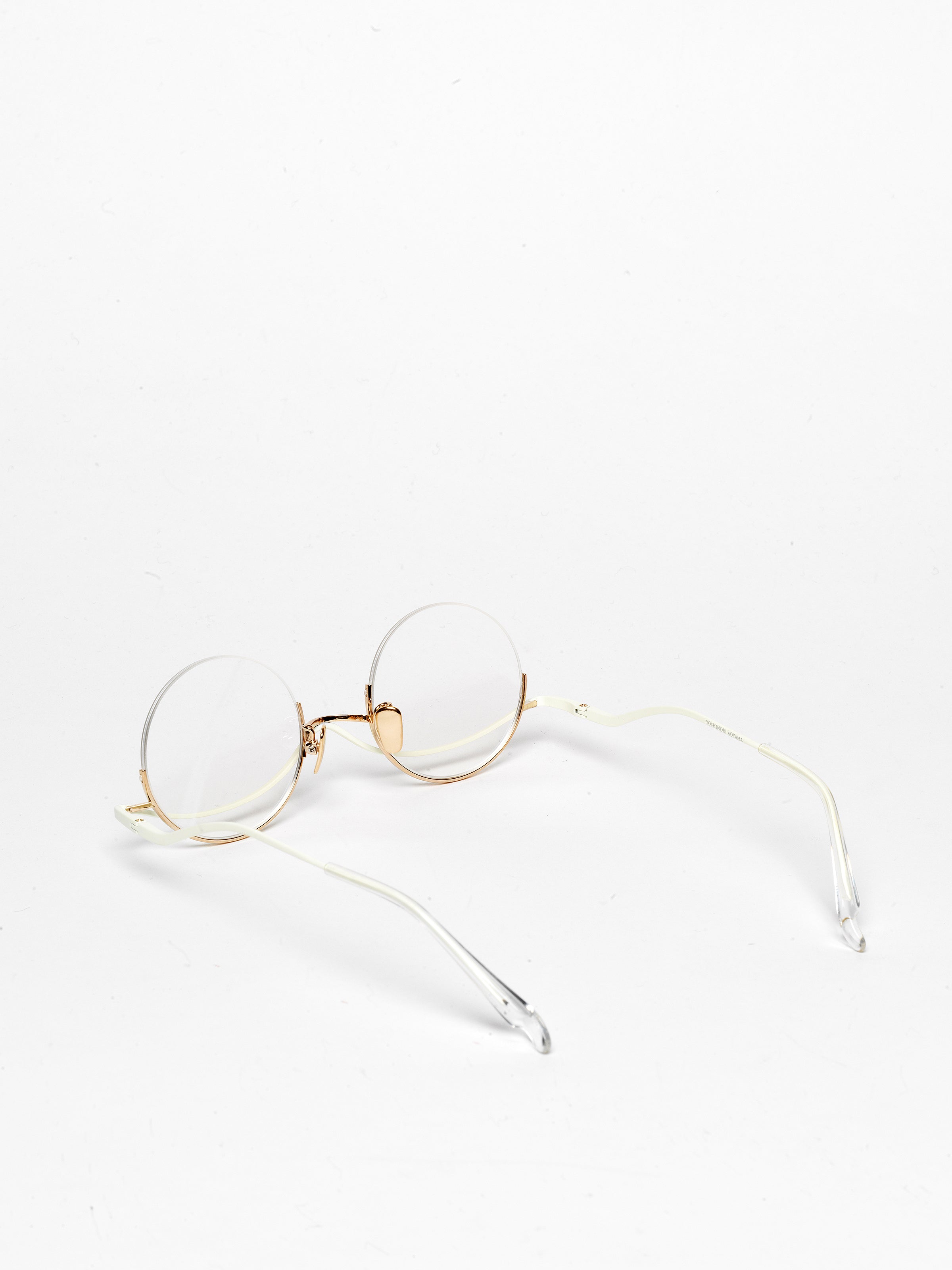 Yoshinori Aoyama / YA 003 / Gold Creamy White by Yoshinori Aoyama, Eyeglasses - - Independent curated luxury eyewear available at I Visionari