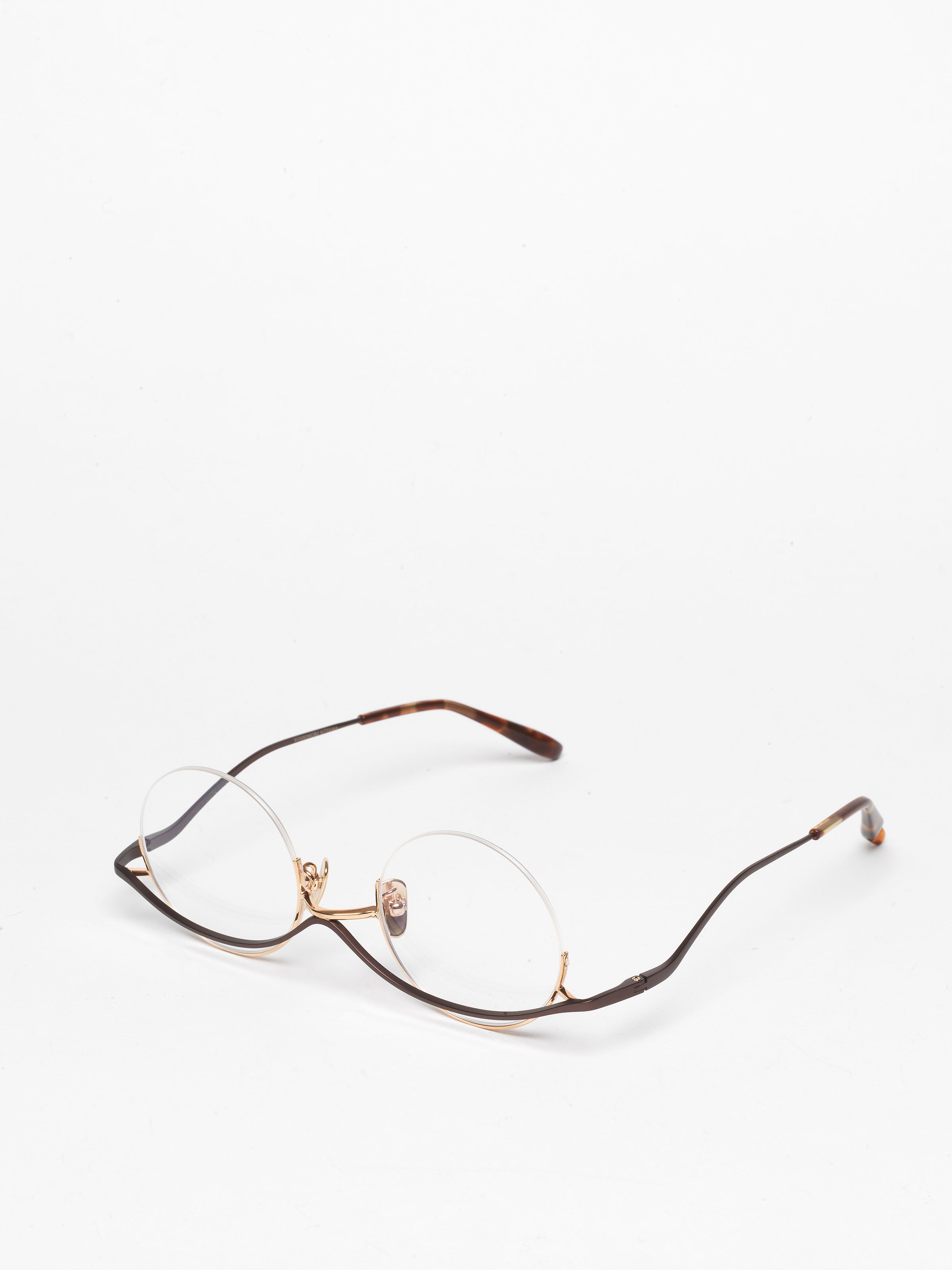 Yoshinori Aoyama / YA 003 / Rose Gold Brown by Yoshinori Aoyama, Eyeglasses - - Independent curated luxury eyewear available at I Visionari