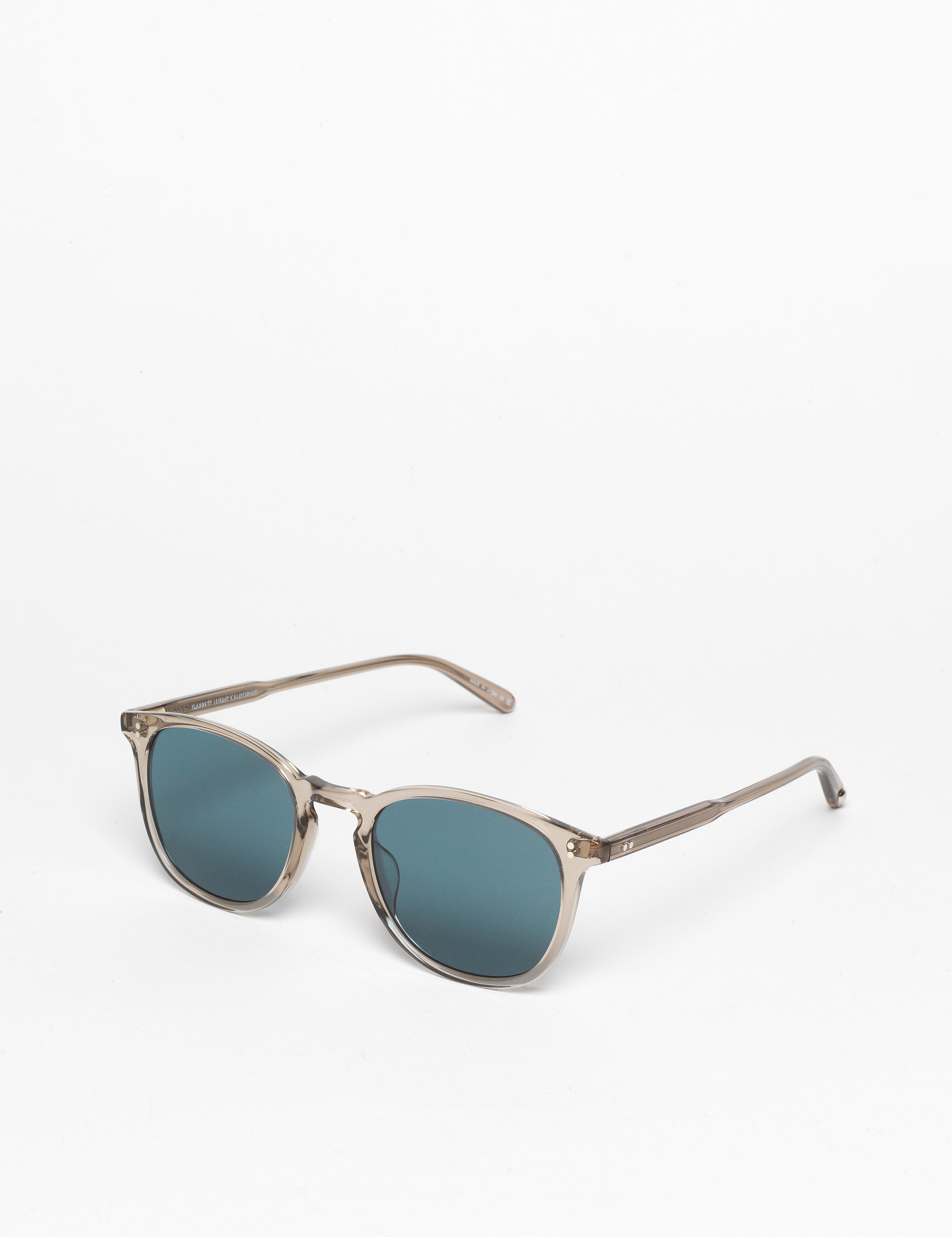 Garrett Leight / Kinney / Clay Crystal With Pure Indigo Polar by Garrett Leight, Sunglasses - - Independent curated luxury eyewear available at I Visionari