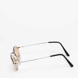 Gouverneur Audigier The Reimagined Cat Eye Silver Brushed with Soft Amber Lenses sunglasses, side profile