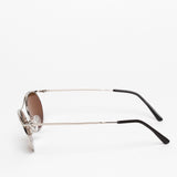 Gouverneur Audigier The Nouvelle Vague Silver with Warm Brown Lenses sunglasses, side profile
