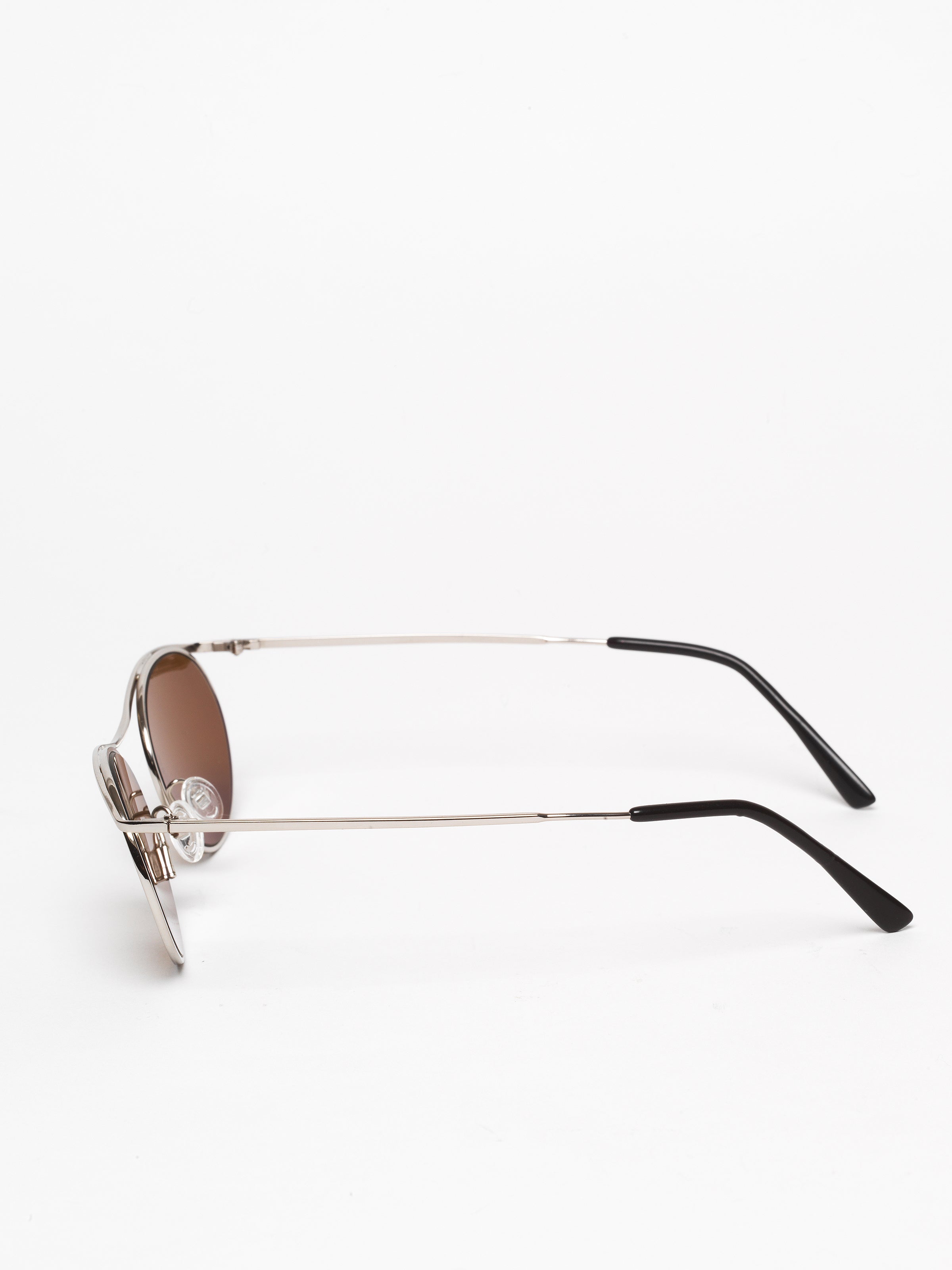 Gouverneur Audigier The Nouvelle Vague Silver with Warm Brown Lenses sunglasses, side profile