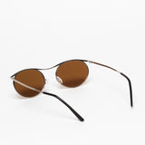 Gouverneur Audigier The Nouvelle Vague Silver with Warm Brown Lenses sunglasses, rear three-quarter view