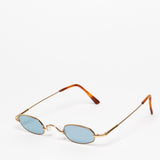 Gouverneur Audigier The Small Precious Yellow Gold with Sky Blue Lenses sunglasses, three-quarter view
