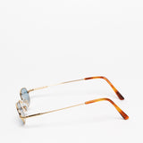 Gouverneur Audigier The Small Precious Yellow Gold with Sky Blue Lenses sunglasses, side profile