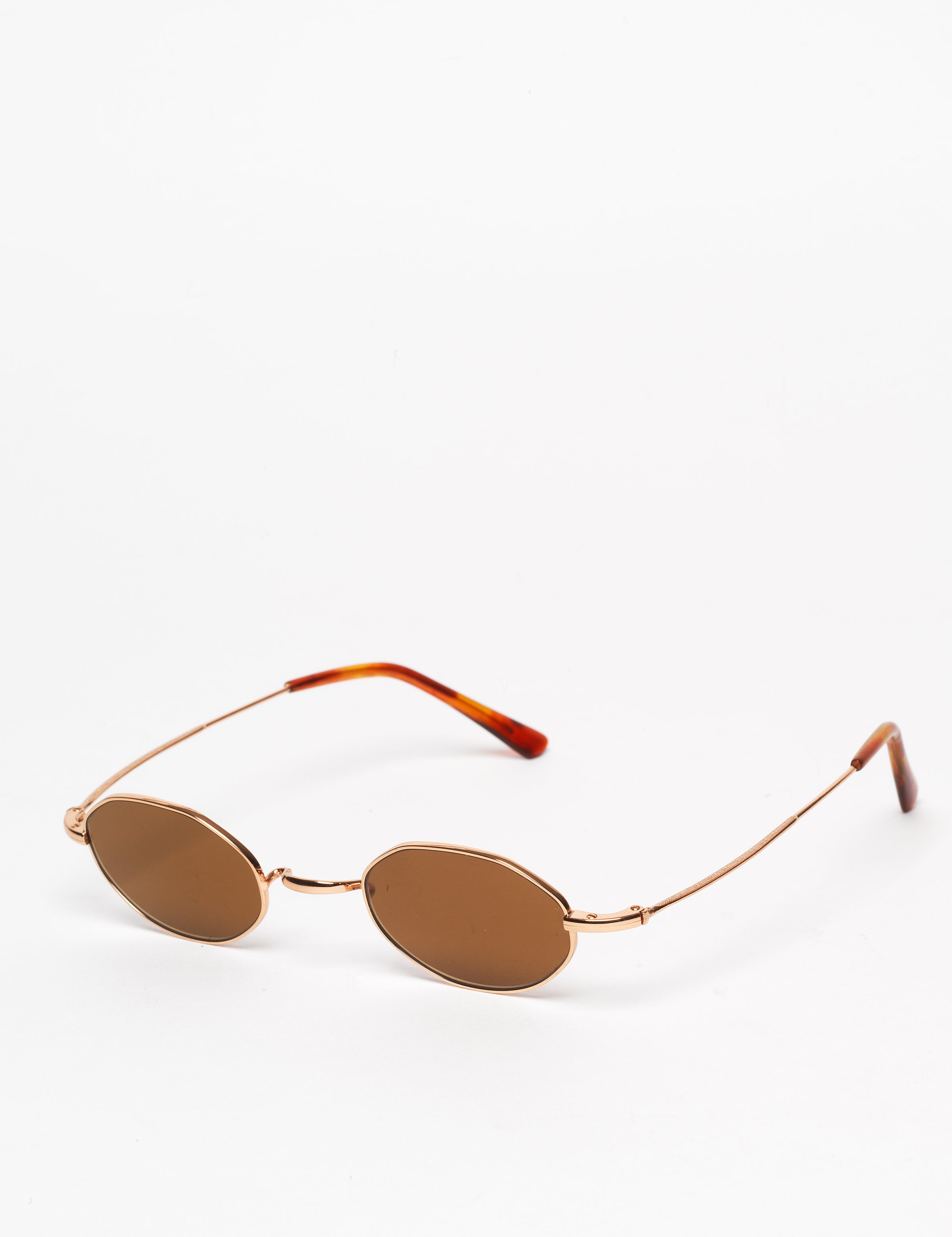 Gouverneur Audigier The Reimagined Oval Rose Gold with Warm Brown Lenses sunglasses, three-quarter view