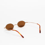 Gouverneur Audigier The Reimagined Oval Rose Gold with Warm Brown Lenses sunglasses, rear three-quarter view