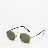 Gouverneur Audigier The Writer 41 Champagne with Vintage Green Lenses sunglasses, three-quarter view