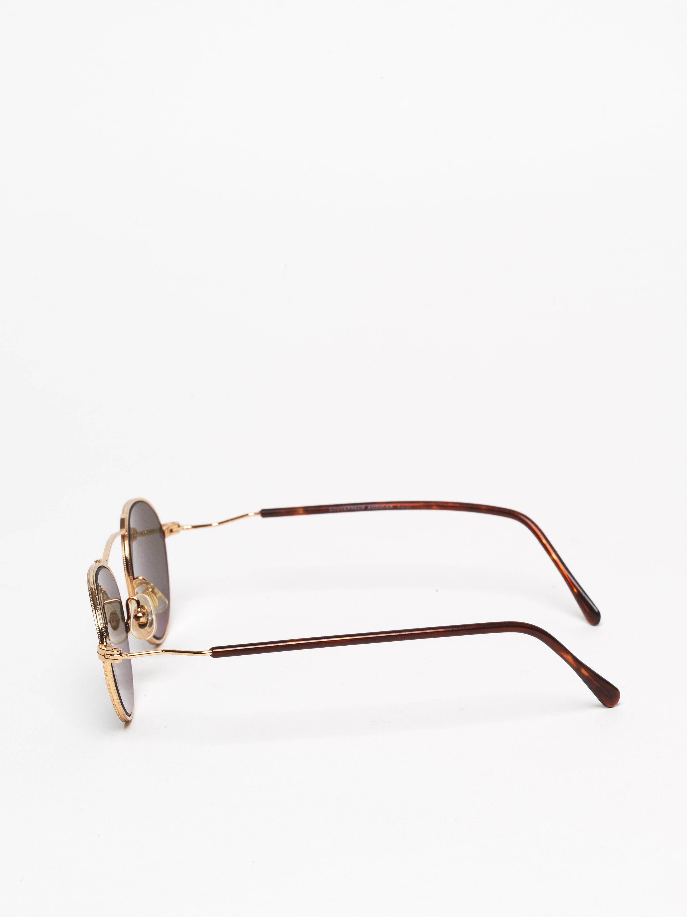 Gouverneur Audigier The Writer 41 Champagne with Vintage Green Lenses sunglasses, side profile