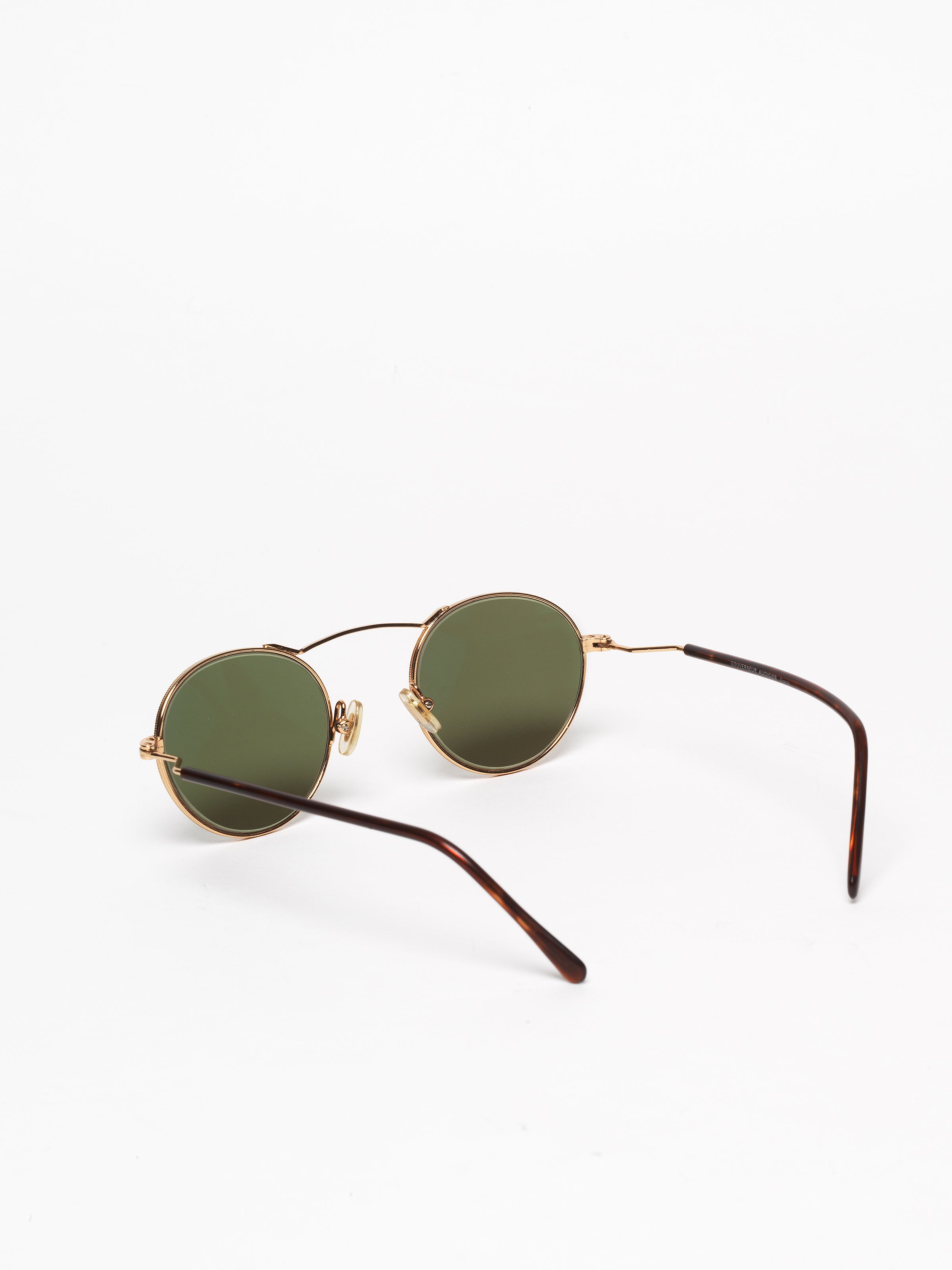 Gouverneur Audigier The Writer 41 Champagne with Vintage Green Lenses sunglasses, rear three-quarter view
