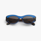 Rewind / Interstellar / Transparent Blue with Brown Tortoise, Blue and Gold Pearl