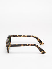 Lesca Lunetier / Crown Panto 8mm / Marble Tortoise with Dark Vintage Green Mineral Lenses