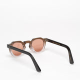 Lesca Lunetier / Crown Panto 8mm / Light Brown Crystal Fade with Antique Rose Mineral Lenses
