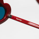 Yazbukey x Linda Farrow / Heart Sunglasses / Red Pink