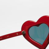 Yazbukey x Linda Farrow / Heart Sunglasses / Red Pink