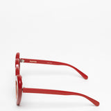 Yazbukey x Linda Farrow / Heart Sunglasses / Red Pink