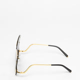 Matthew Williamson x Linda Farrow / Butterfly Rimless Sunglasses / Shiny Yellow Gold