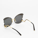 Matthew Williamson x Linda Farrow / Butterfly Rimless Sunglasses / Shiny Yellow Gold