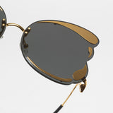 Matthew Williamson x Linda Farrow / Butterfly Rimless Sunglasses / Shiny Yellow Gold