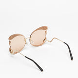 Matthew Williamson x Linda Farrow / Butterfly Rimless Sunglasses / Shiny Light  Gold