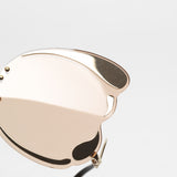 Matthew Williamson x Linda Farrow / Butterfly Rimless Sunglasses / Shiny Light  Gold