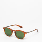 Mr. Leight / Dorian S / Amber Tortoise Antique Gold Semi Flat Boxwood Green