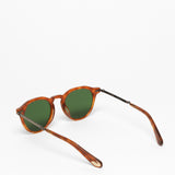 Mr. Leight / Dorian S / Amber Tortoise Antique Gold Semi Flat Boxwood Green