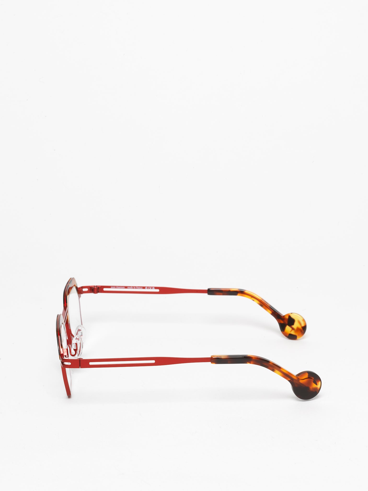 Theo Mascara Red Hexagon Glasses | I Visionari